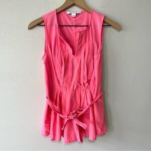 Diane Von Furstenberg Pink Belgin Sleeveless Top - Size: 6